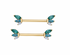 BVLA 14g Forward Facing French Kiss Barbell