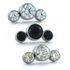 NeoMetal Bezelset Gem Cluster Pushpin End