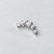 BVLA 5 Gem Prongset Crescent Cluster 14g Threaded End