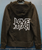 Black and white zipped hoodie