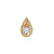 BVLA Pave Flat Teardrop Pushpin End