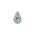 BVLA Pave Flat Teardrop Pushpin End