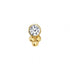 BVLA Bezelset Gem With Tribead Accent Pushpin End